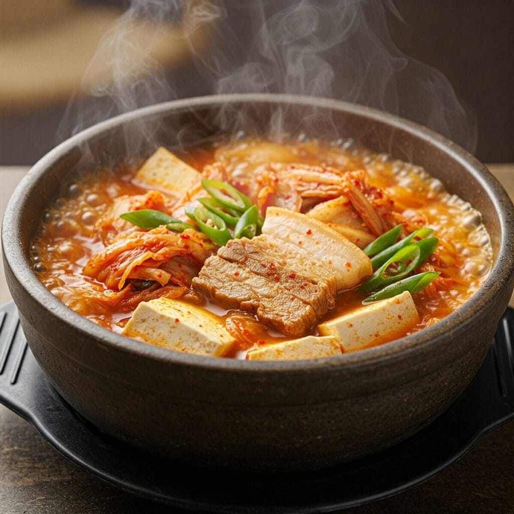 고혈압에 좋지 않은 나트륨 듬뿍 담긴 김치찌개 사진