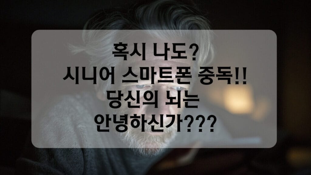 시니어 스마트폰 중독