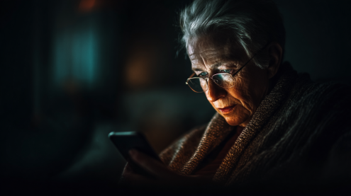 시니어 스마트폰 중독